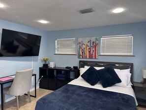 1 bedroom, travel crib, free WiFi, bed sheets