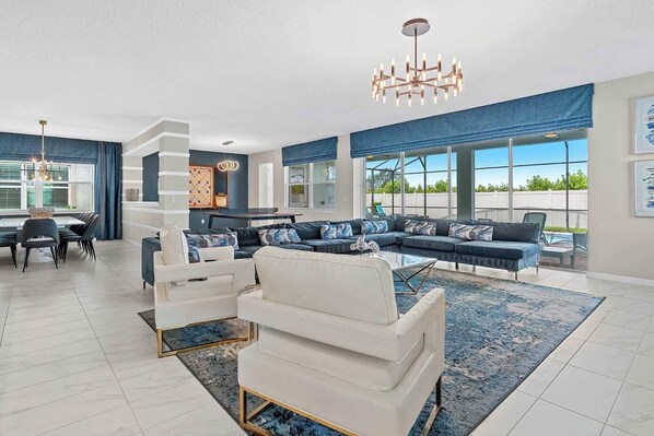 Smart TV, video games, table football, ping pong