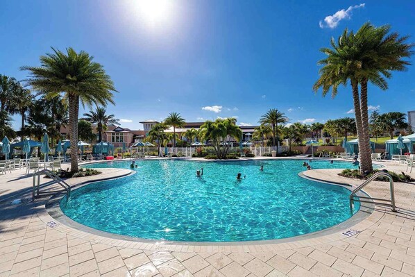 Outdoor pool, a heated pool