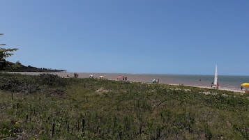在海滩