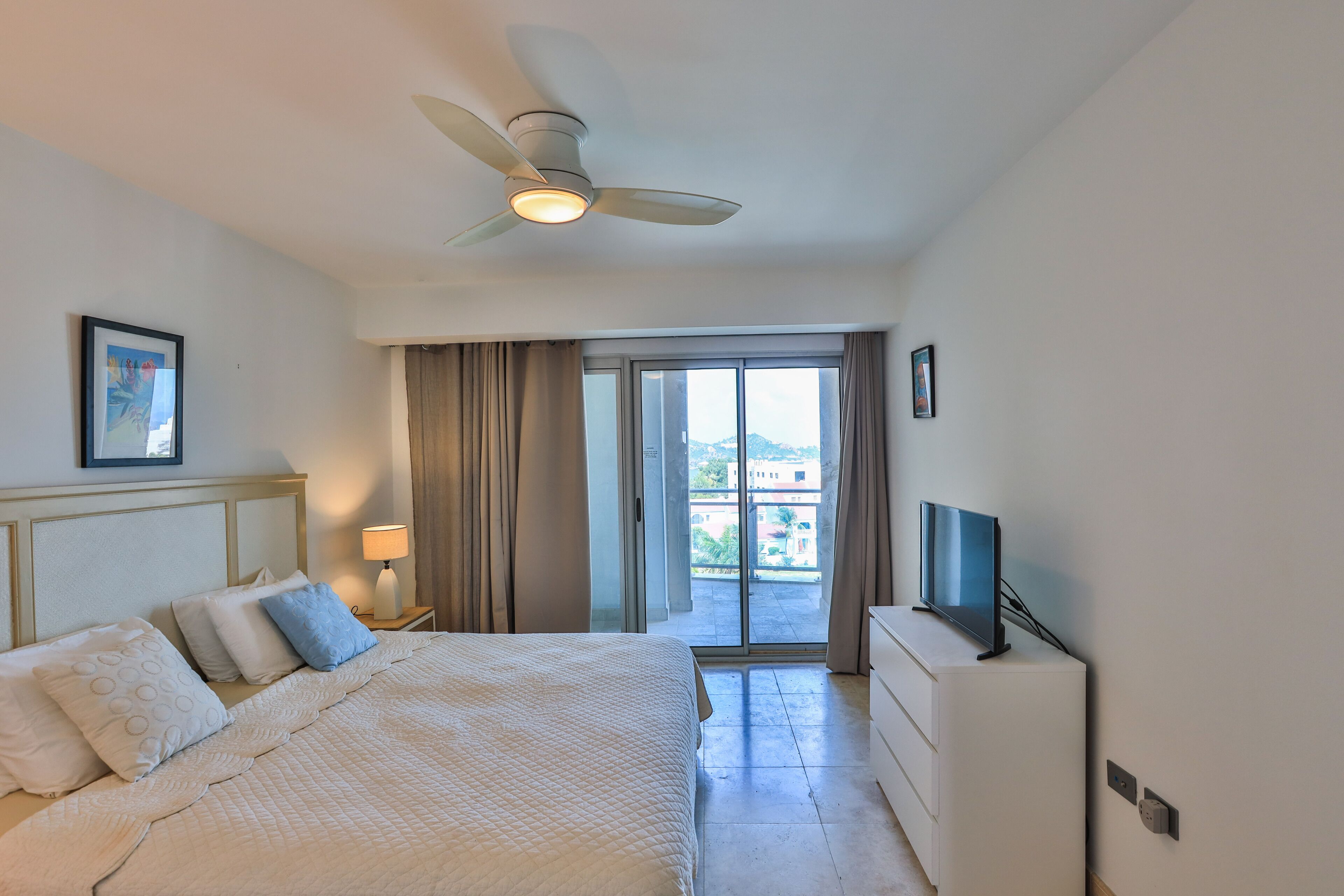 2 bedrooms, in-room safe, iron/ironing board, travel cot