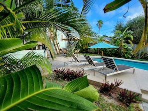 Outdoor pool, a heated pool