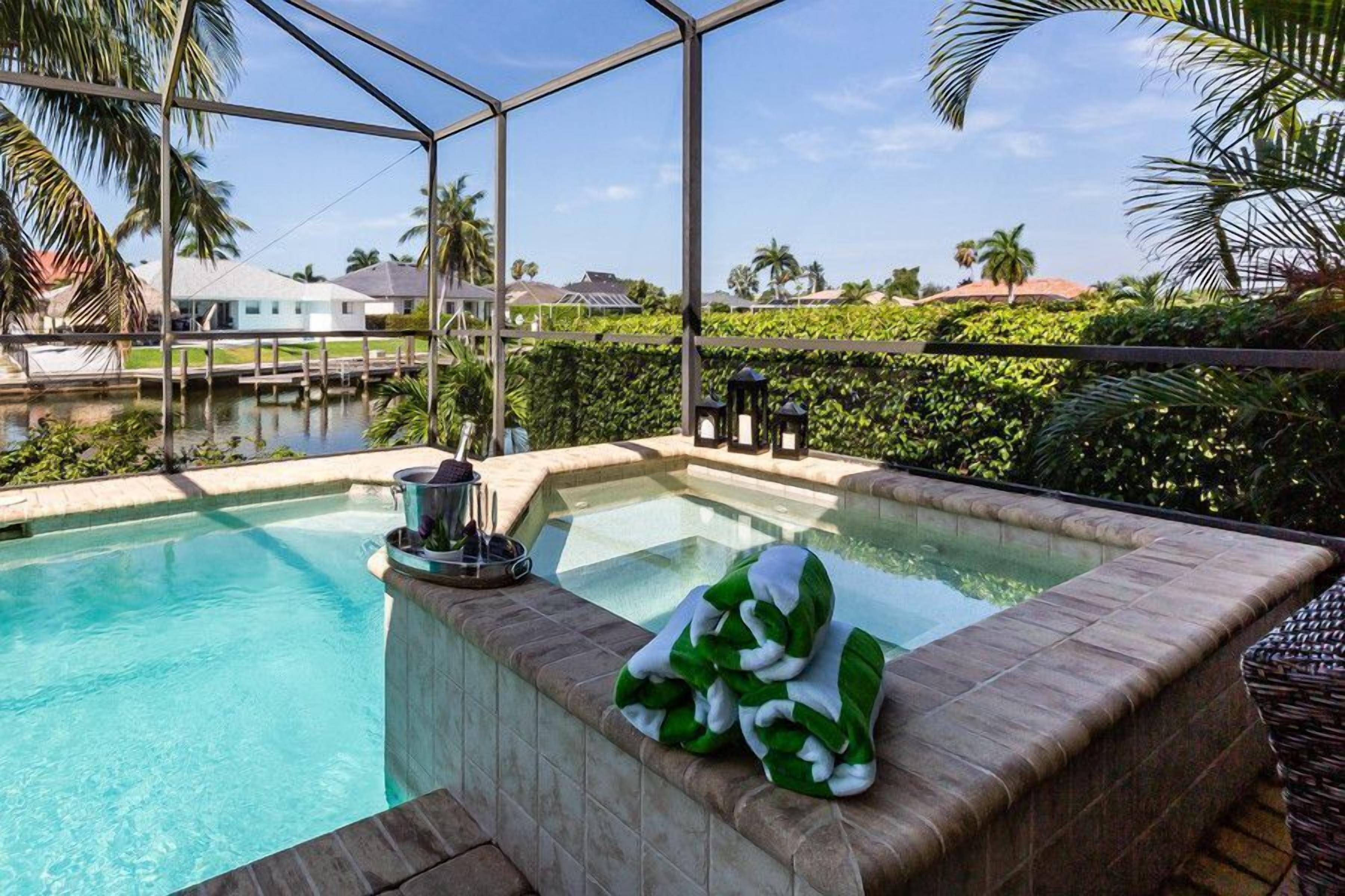 Een verwarmd zwembad