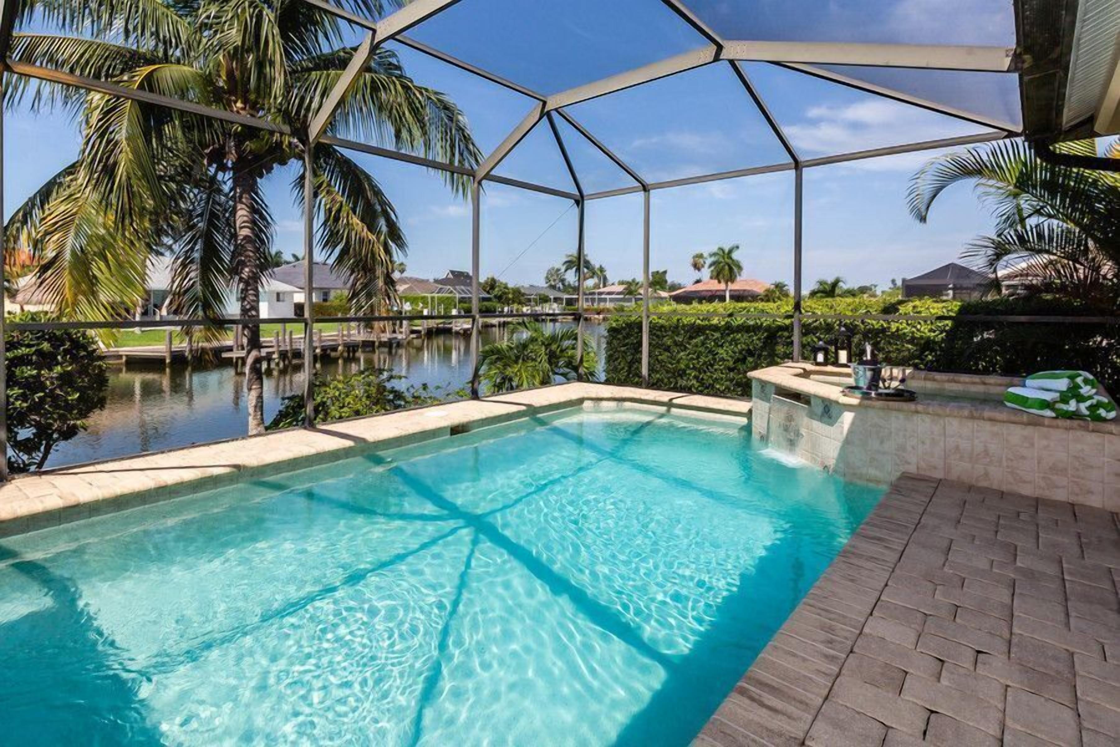 A heated pool