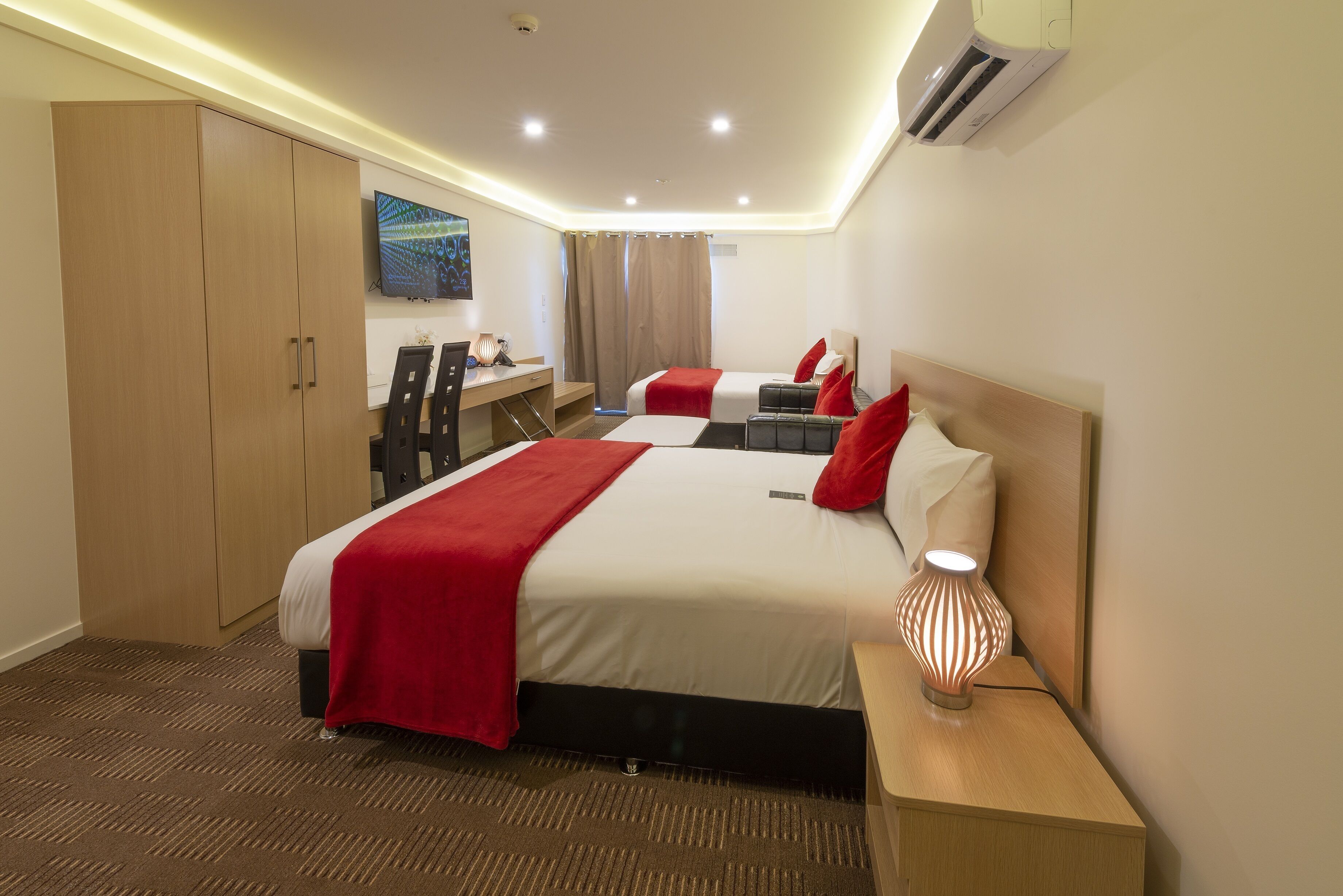 Luxury Double Room, 2 Queen Beds | Premium bedding, free minibar, desk, laptop workspace