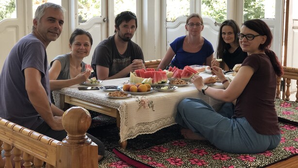 Breakfast meal - Twins Hotel (Samarkand)