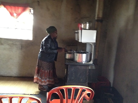 Coffee/tea maker, cookware/dishes/utensils. Authentic Africa Hut and Local Host Family