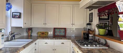 Fridge, microwave, dishwasher