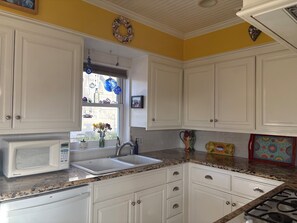 Fridge, microwave, dishwasher