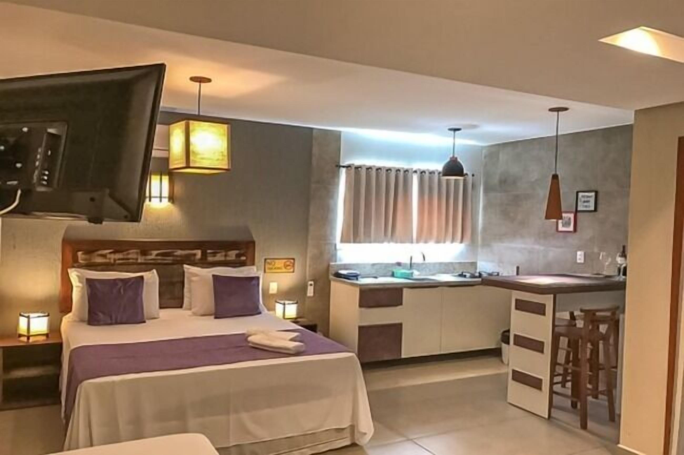 豪華開放式套房 | 私人廚房 | 迷你雪櫃、微波爐、爐具、洗碗機