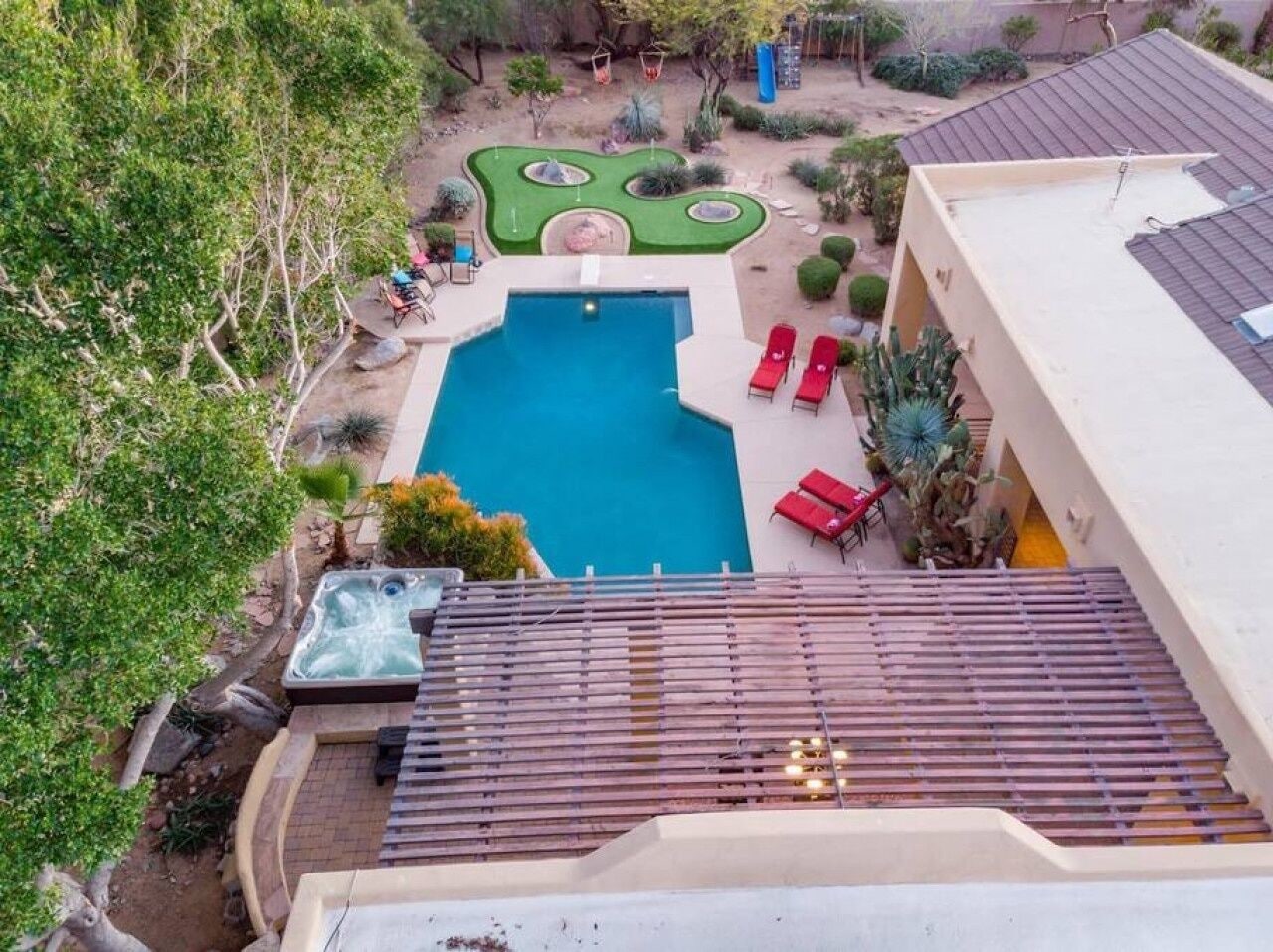 A heated pool