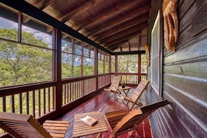 Terrace/patio - Beautiful Caribbean Hilltop Home Overlooking Turquoise Sea Close to Beaches (Politilly)