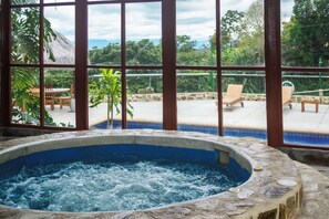 Indoor spa tub