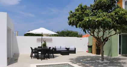 Green house with pool