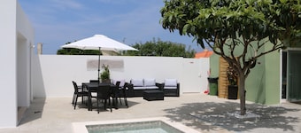 Green house with pool