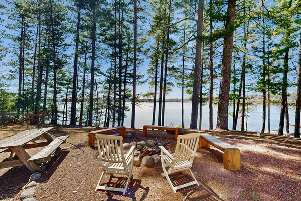 Property grounds - Family-friendly and waterfront home w/ basketball hoop - Dogs ok (Eagle River)