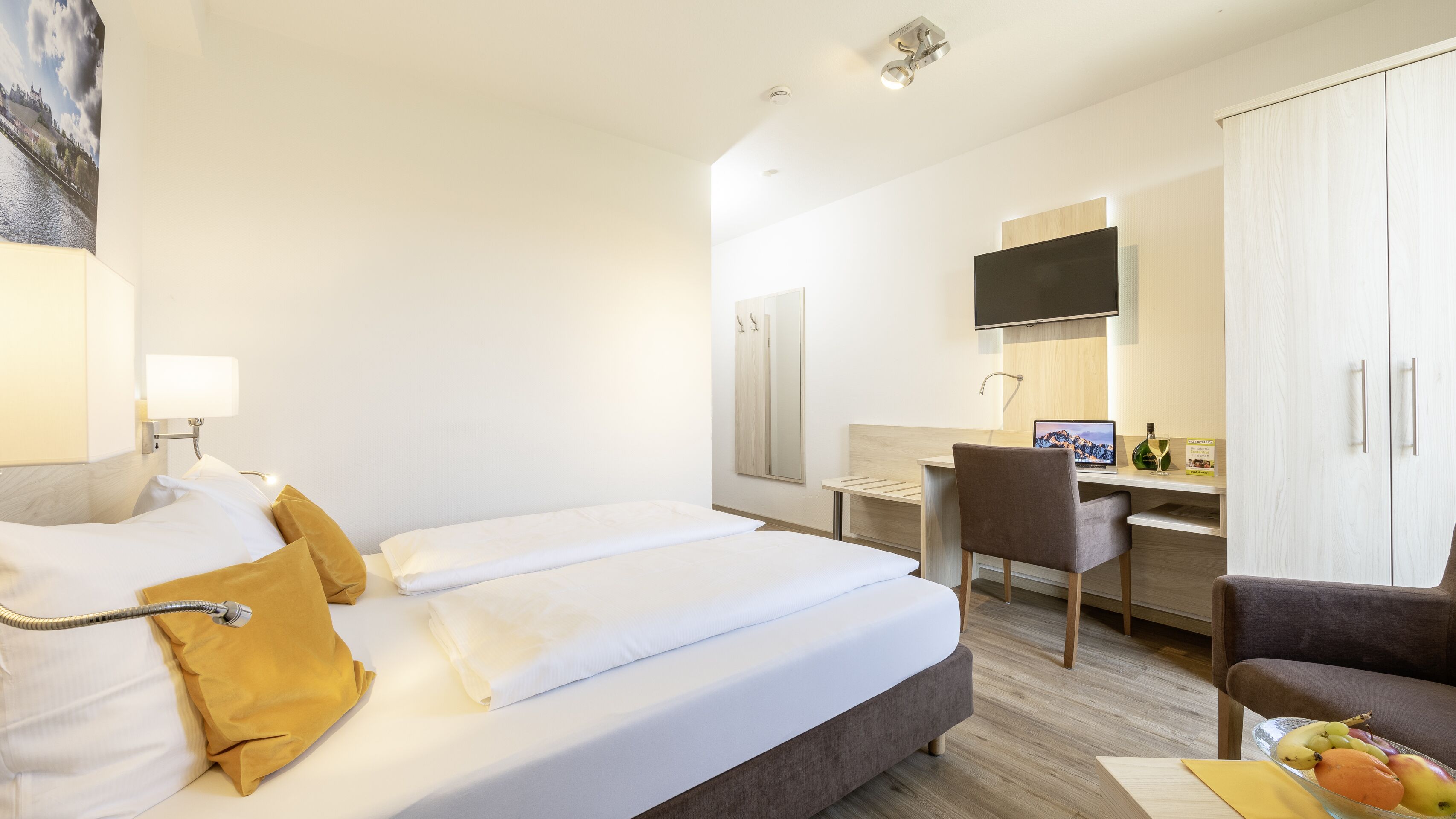 deluxe double room | hypo-allergenic bedding, desk, laptop workspace, soundproofing