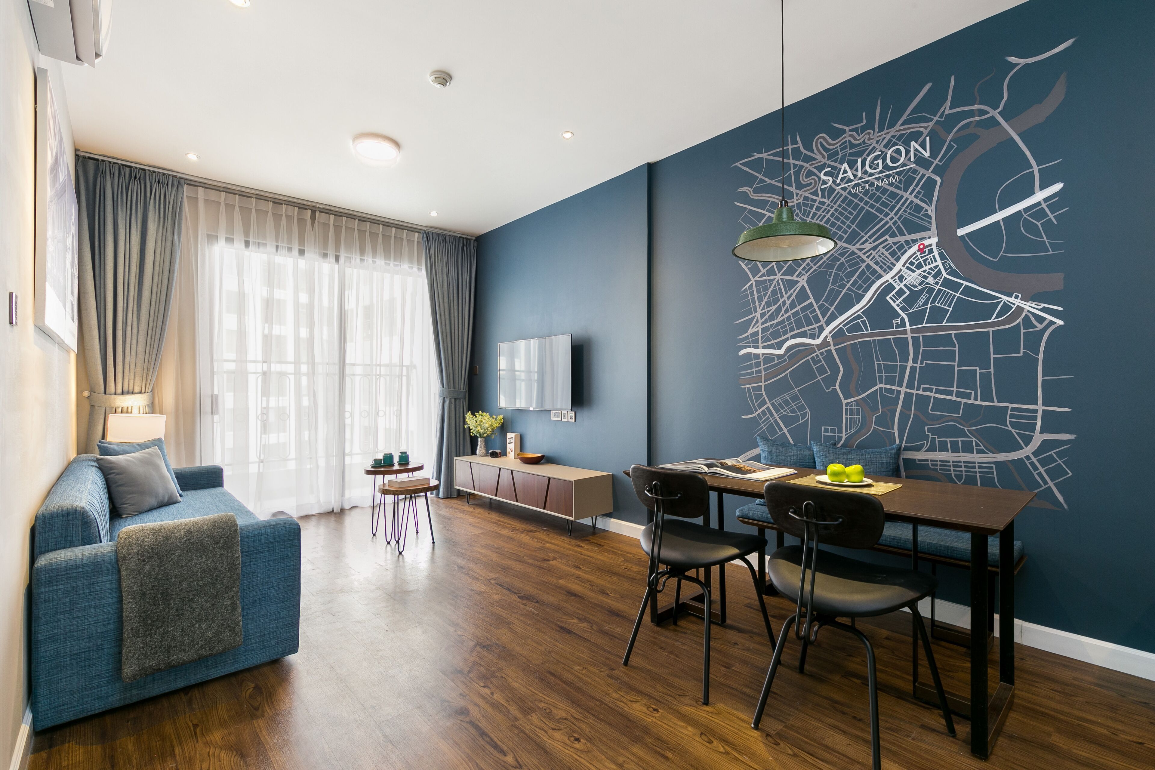 Family Apartment | Living area | 50-inch Smart TV with digital channels, TV, Netflix