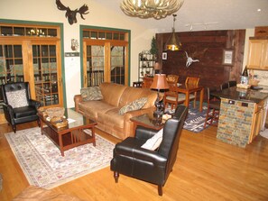 Televisor, llar de foc, videojocs i reproductor de DVD 