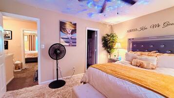 Royal House, 2 Bedrooms, Kitchen, Executive Level | Desk, laptop workspace, blackout drapes, iron/ironing board