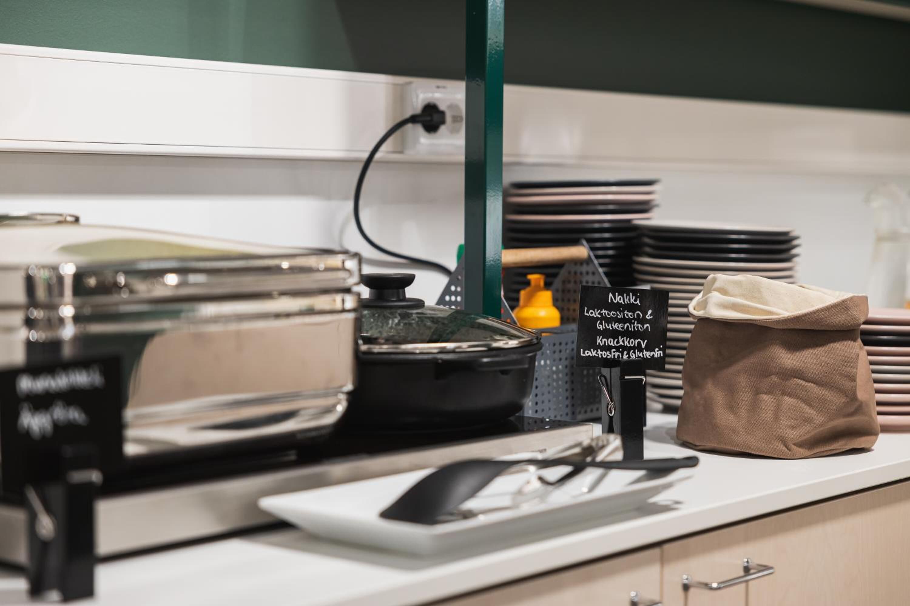 fridge, microwave, coffee/tea maker, electric kettle