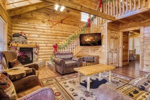 Smart TV, fireplace, video-game console, Netflix