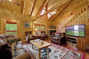 Smart TV, fireplace, video-game console, Netflix