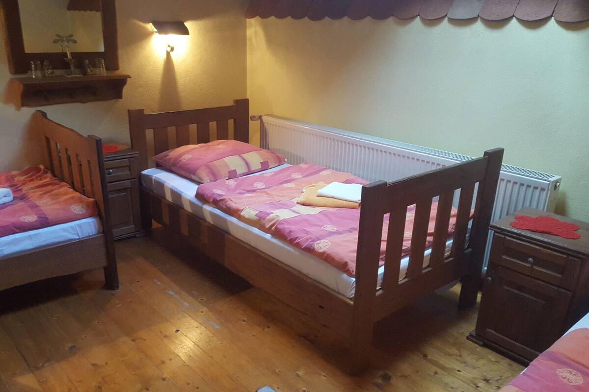 Triple Room, Shared Bathroom (1) | Desk, iron/ironing board, free WiFi, bed sheets