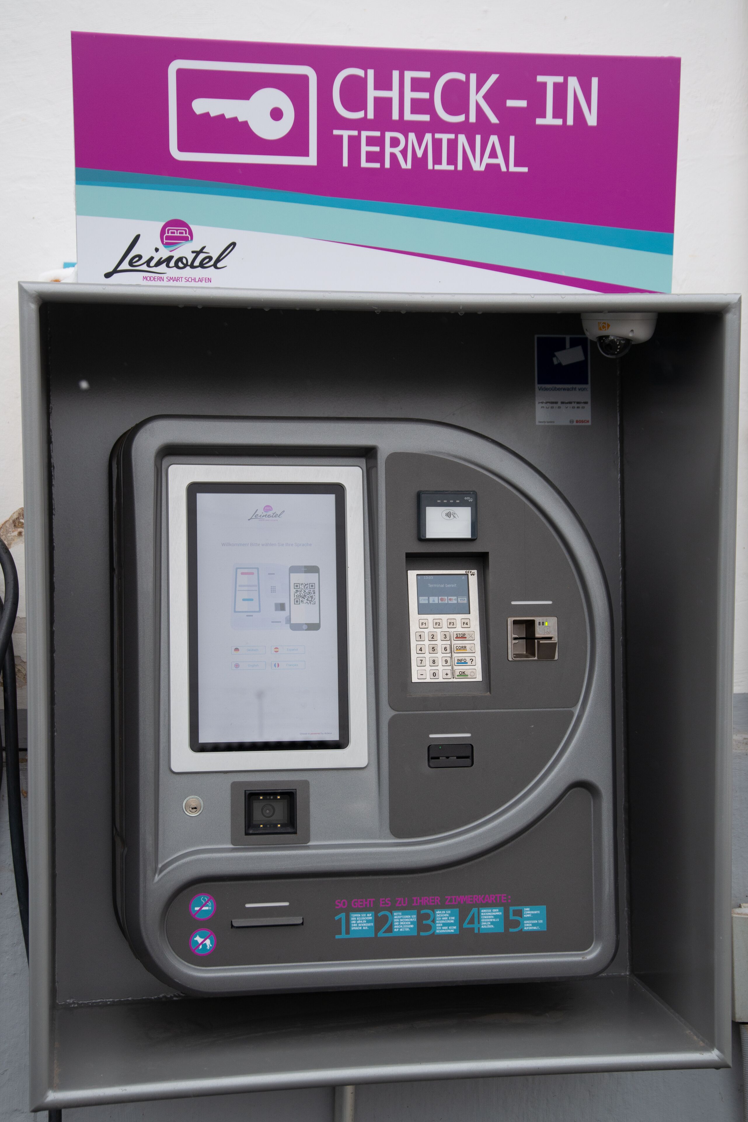 check-in/check-out kiosk