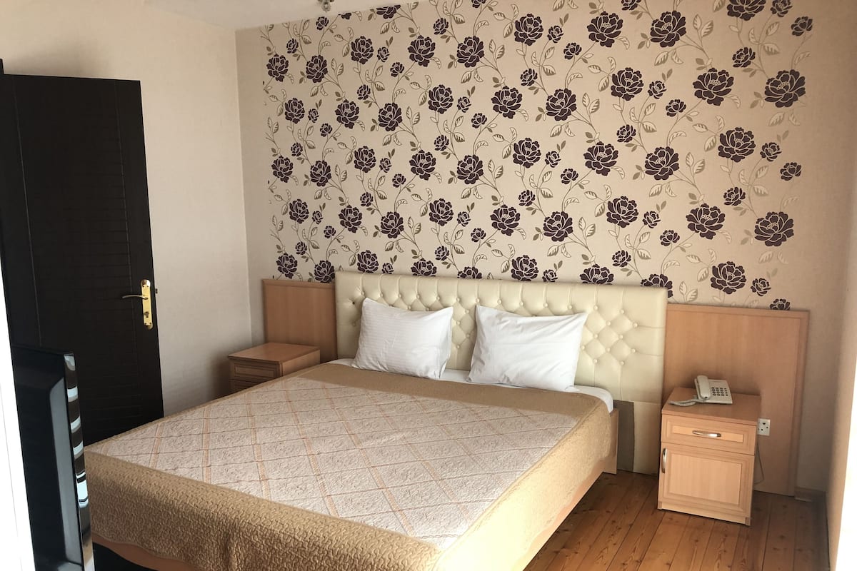 Habitación doble estándar | Minibar, caja de seguridad en la habitación y escritorio