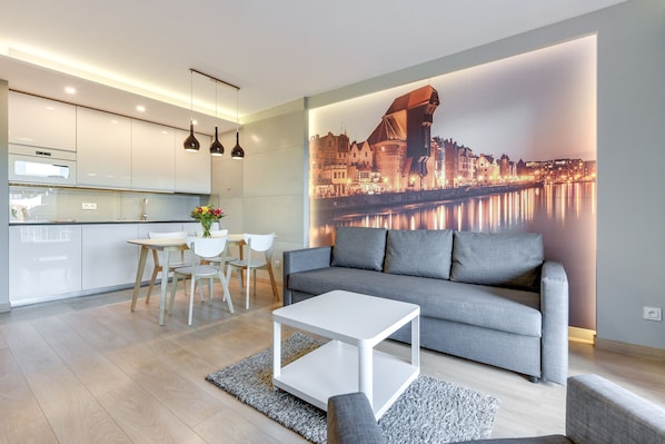 Apartamento, 1 quarto (63/51) | Cozinha privada | Geladeira, micro-ondas, cooktop, lava-louças