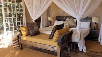 Dobbeltrom – deluxe | Blendingsgardiner og sengetøy