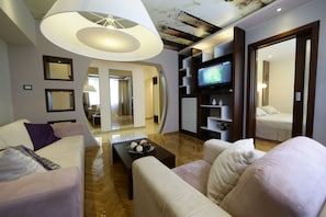 Design Apartment, 2 Bedrooms | Living area | Flat-screen TV