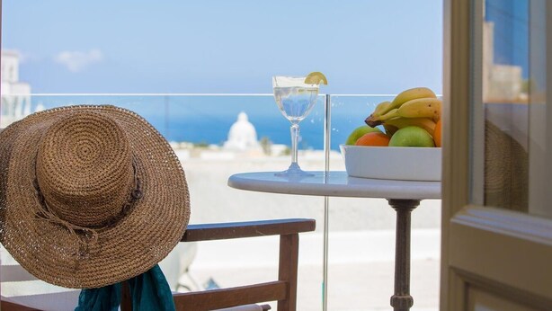 Standard Double or Twin Room, Sea View | Balcony view - Aldea (Santorini)