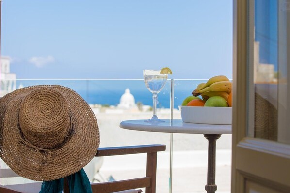 Standard Double or Twin Room, Sea View | Balcony view - Aldea (Santorini)