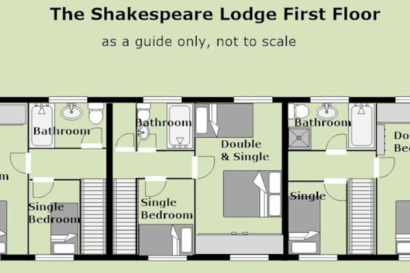 Floor plan - The Shakespeare Lodge - Sleeps up to 12 - Large HOT TUB (Stratford upon Avon)