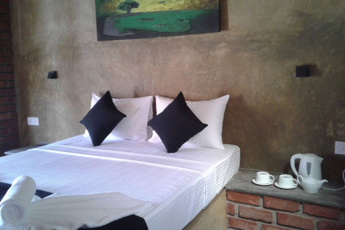 Select Comfort beds, blackout curtains