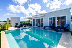 Outdoor pool, sun loungers - Professionally Decorated Open Concept Villa (Cabarete)