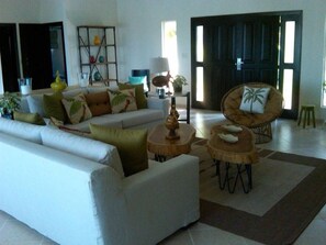 Villa (5 Bedrooms) | Living room | TV - Unique and Elegant 5 Bedroom (Sosúa)