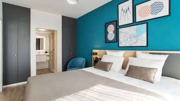 Apartment, 1 Bedroom | Premium bedding, in-room safe, desk, laptop workspace