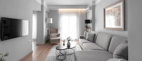 Apartment, 2 Bedrooms | Living area | Flat-screen TV, Netflix, streaming services