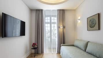 Superior Apartment, 1 Bedroom | Living room | Flat-screen TV