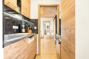 Appartement, 2 chambres, vue montagne (Ferienwohnung 1) | Coin cuisine privé