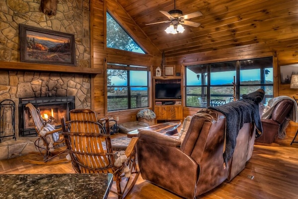 TV, fireplace, video games