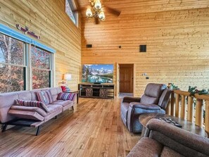 TV, caminetto, videogiochi, lettore DVD