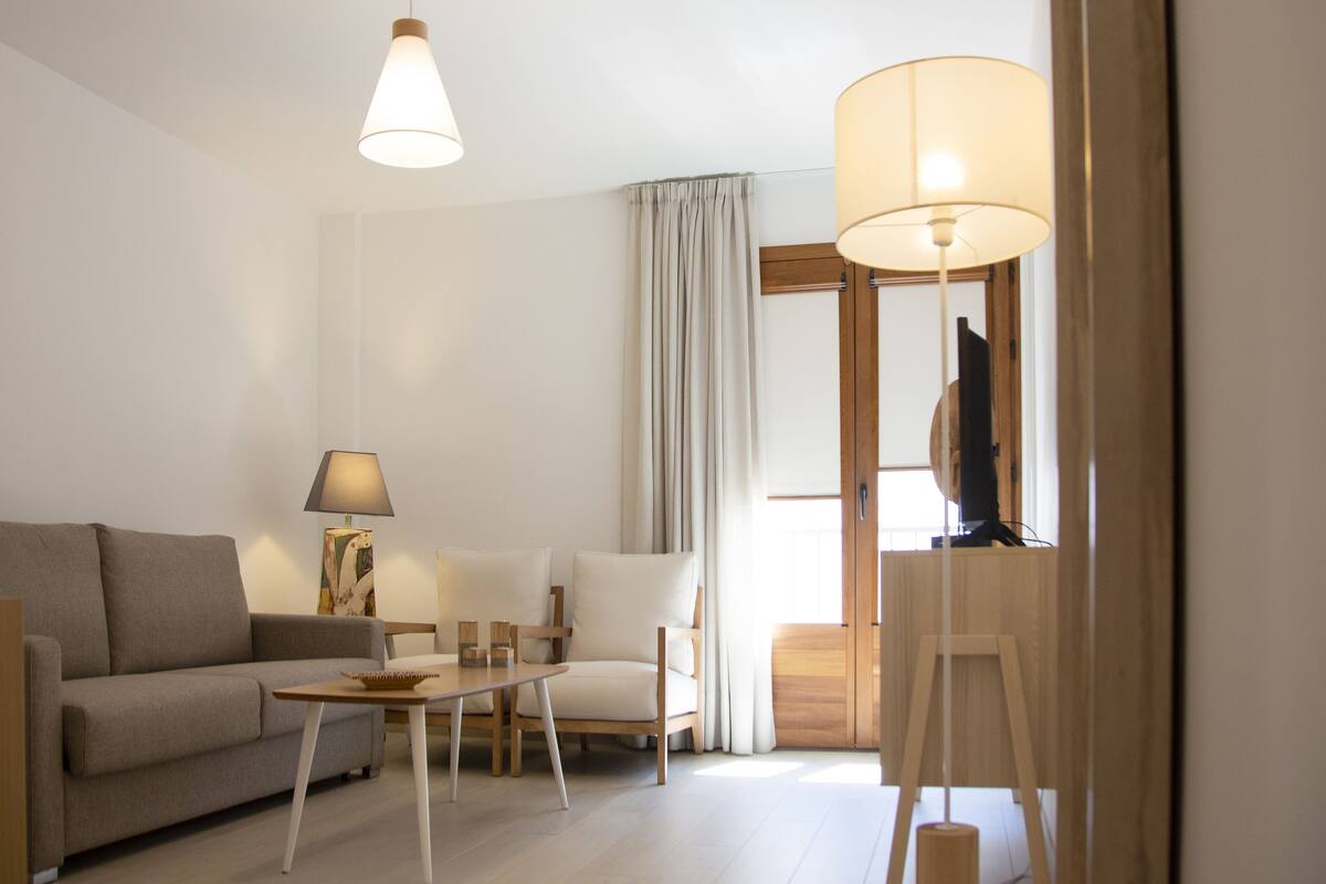 Basic Studio, Terrace | Living room | Flat-screen TV