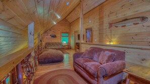 TV, fireplace, video games, DVD player