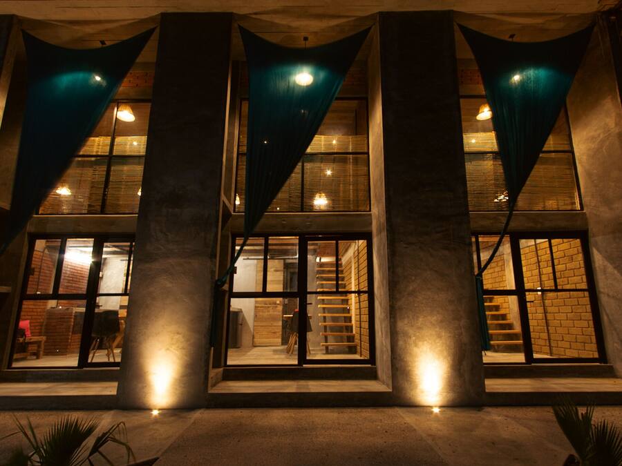 Front of property – evening/night
