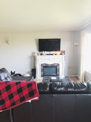 TV, fireplace - Peaceful Country Home (Grant Township)
