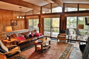 スマートテレビ、暖炉、書庫